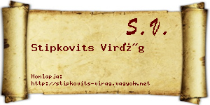 Stipkovits Virág névjegykártya