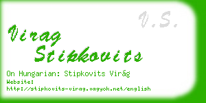 virag stipkovits business card