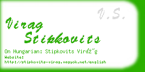 virag stipkovits business card